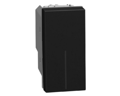 Light Now - переключатель перекрестный Rocker 1 модуль, цвет черный - YD4004