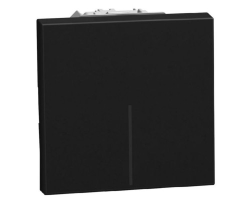 Light Now - переключатель перекрестный Rocker 2 модуля, цвет черный - YD4004M2