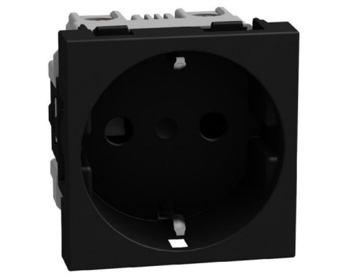 Light Now - розетка немецкого стандарта 2К+З, цвет черный - YD4141