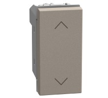 Light Now - выключатель для жалюзи, 1-0-2, с блокировкой, 1 модуль, цвет камень - YG4027N