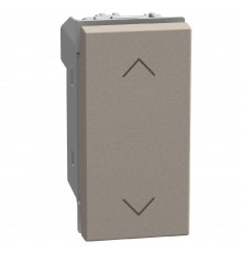 Light Now - выключатель для жалюзи, 1-0-2, с блокировкой, 1 модуль, цвет камень - YG4027N