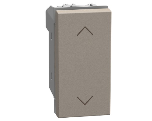 Light Now - выключатель для жалюзи, 1-0-2, с блокировкой, 1 модуль, цвет камень - YG4027N
