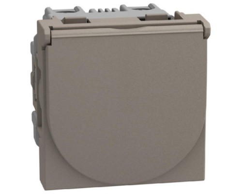 Light Now - розетка с крышкой 2К+З, цвет камень - YG4141P