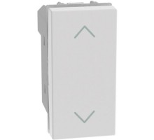 Light Now - выключатель для жалюзи, 1-0-2, с блокировкой, 1 модуль, цвет белый - YW4027N