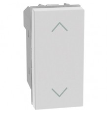 Light Now - выключатель для жалюзи, 1-0-2, с блокировкой, 1 модуль, цвет белый - YW4027N