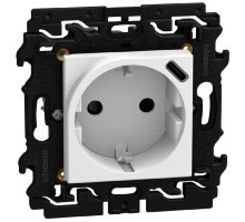 Light Now - розетка немецкого стандарта с USB C 2К+З, цвет белый - YW4141USB