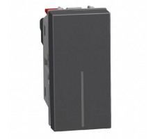 Light Now - выключатель Axial 1 модуль, цвет черный - YD4051A