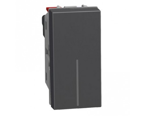 Light Now - выключатель Axial 1 модуль, цвет черный - YD4051A