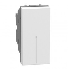 Light Now - выключатель кнопка NO Axial 1 модуль, цвет белый - YW4055A