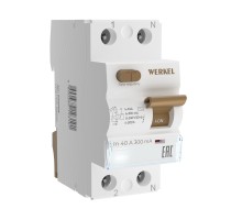 W912P404  Устройство защитного отключения 1P+N 40 А 300 mA  AC 6 kA