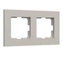 W0022917 Рамка на 2 поста Slab (дымчатый софт)