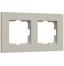 W0022917 Рамка на 2 поста Slab (дымчатый софт)