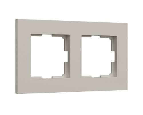 W0022917 Рамка на 2 поста Slab (дымчатый софт)