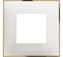R4802WD Bticino CLASSIA рамка один пост белая золото