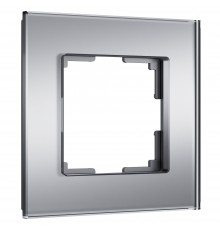 W0013106 Рамка на 1 пост Senso (серебряный, стекло soft-touch)
