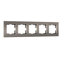 W0052963 Рамка на 5 постов Slab (бронза софт) - a067788 - 4690389207945