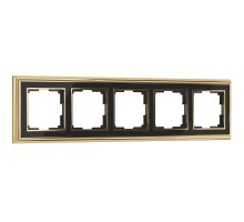 WL17-Frame-05 Рамка на 5 постов (золото черный) a037676 4690389103780