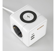 W6513501 Розеточный блок 3-местный + 3 USB + беспроводная зарядка - a066454 - 4690389204265