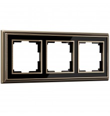 WL17-Frame-03 Рамка на 3 поста (бронза черный) a037689 4690389103667