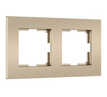 W0022911 Рамка на 2 поста Slab (шампань софт)