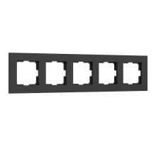 W0052908 Рамка на 5 постов Slab (черный софт) - a067785 - 4690389207907