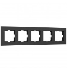 W0052908 Рамка на 5 постов Slab (черный софт) - a067785 - 4690389207907
