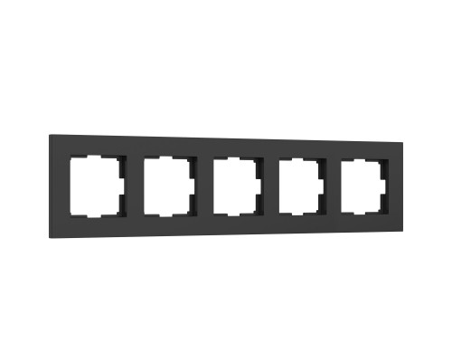 W0052908 Рамка на 5 постов Slab (черный софт) - a067785 - 4690389207907