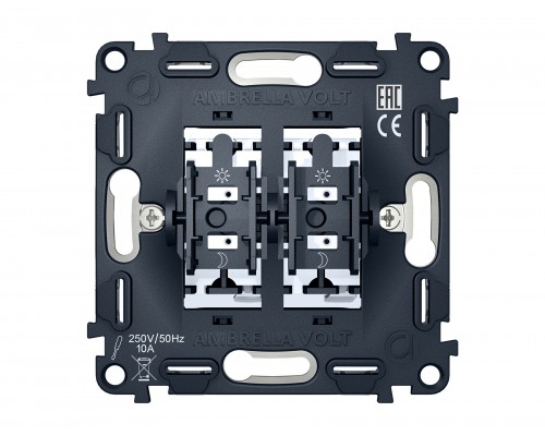 VM115 Механизм 2-клавишного выключателя 10A-250V QUANT Ambrella Volt