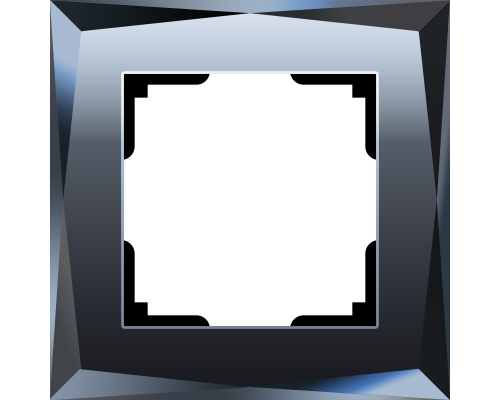 W0011208 Рамка на 1 пост Diamant (черный)