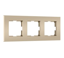 W0032911 Рамка на 3 поста Slab (шампань софт)