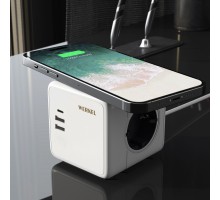 W6513501 Розеточный блок 3-местный + 3 USB + беспроводная зарядка - a066454 - 4690389204265