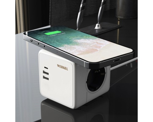 W6513501 Розеточный блок 3-местный + 3 USB + беспроводная зарядка - a066454 - 4690389204265