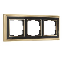 WL17-Frame-03 Рамка на 3 поста (золото черный) a037674 4690389103681
