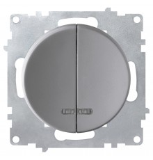 Выключатель OneKeyElectro двойной, с подсветкой Серый 1E31801302