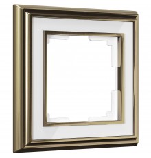 WL17-Frame-01 Рамка на 1 пост (бронза белый) a037682 4690389103551