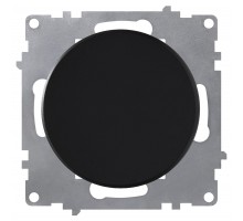 Выключатель встраиваемый Onekeyelectro 1 клавиша с самовозвратом цвет черный(кнопка звонка)