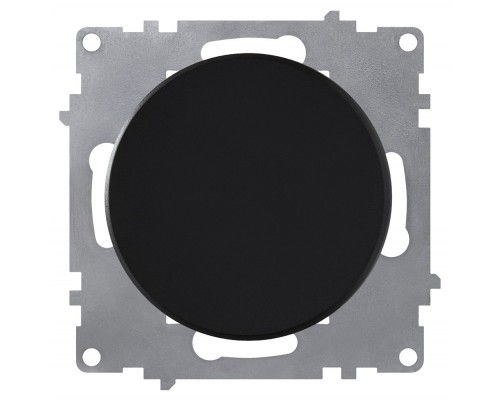 Выключатель встраиваемый Onekeyelectro 1 клавиша с самовозвратом цвет черный(кнопка звонка)