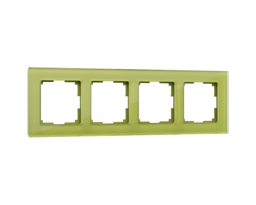 WL01-Frame-04 Рамка на 4 поста (фисташковый,стекло)