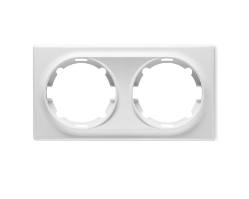 Рамка OneKeyElectro, серия Florence, горизонтальная, 2 поста Белый 1E52201300