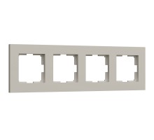 W0042917 Рамка на 4 поста Slab (дымчатый софт)