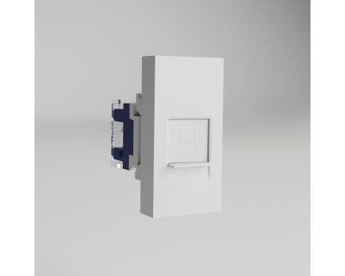W1281101 Модульная розетка Ethernet RJ-45 6 cat. 22,5*45 (белый) - a069369 - 4690389211751