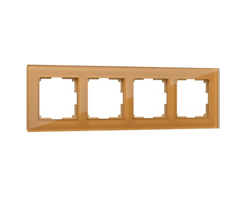 WL01-Frame-04 Рамка на 4 поста (бронзовый,стекло)