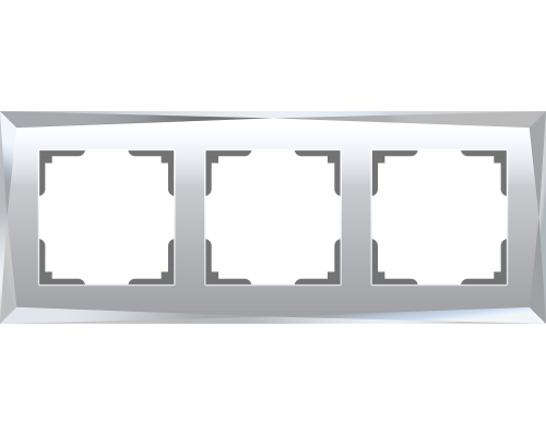 W0031220 Рамка на 3 поста Diamant (зеркальный) a051019 4690389158834