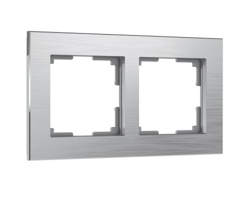W0021706 Рамка на 2 поста Aluminium (алюминий)