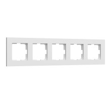 W0052961 Рамка на 5 постов Slab (белый софт) - a067786 - 4690389207921