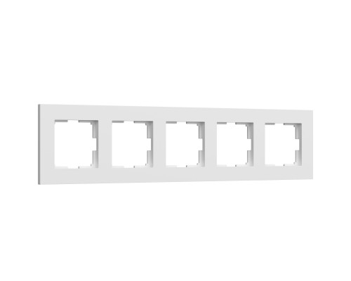 W0052961 Рамка на 5 постов Slab (белый софт) - a067786 - 4690389207921
