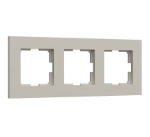 W0032917 Рамка на 3 поста Slab (дымчатый софт)