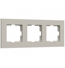 W0032917 Рамка на 3 поста Slab (дымчатый софт)