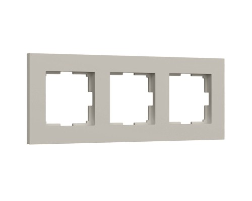 W0032917 Рамка на 3 поста Slab (дымчатый софт)