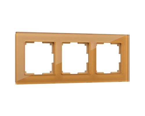WL01-Frame-03 Рамка на 3 поста (бронзовый,стекло)